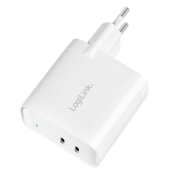 LogiLink Netzteil - GaN-Technologie - 40 Watt - 3 A - Fast Charge, PD/PPS - 2 Ausgabeanschlussstellen (2 x USB-C), Ansicht 4