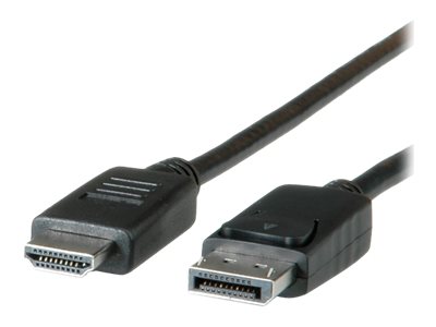 Roline - Adapterkabel - DisplayPort männlich zu HDMI männlich - 3 m - abgeschirmt - Schwarz