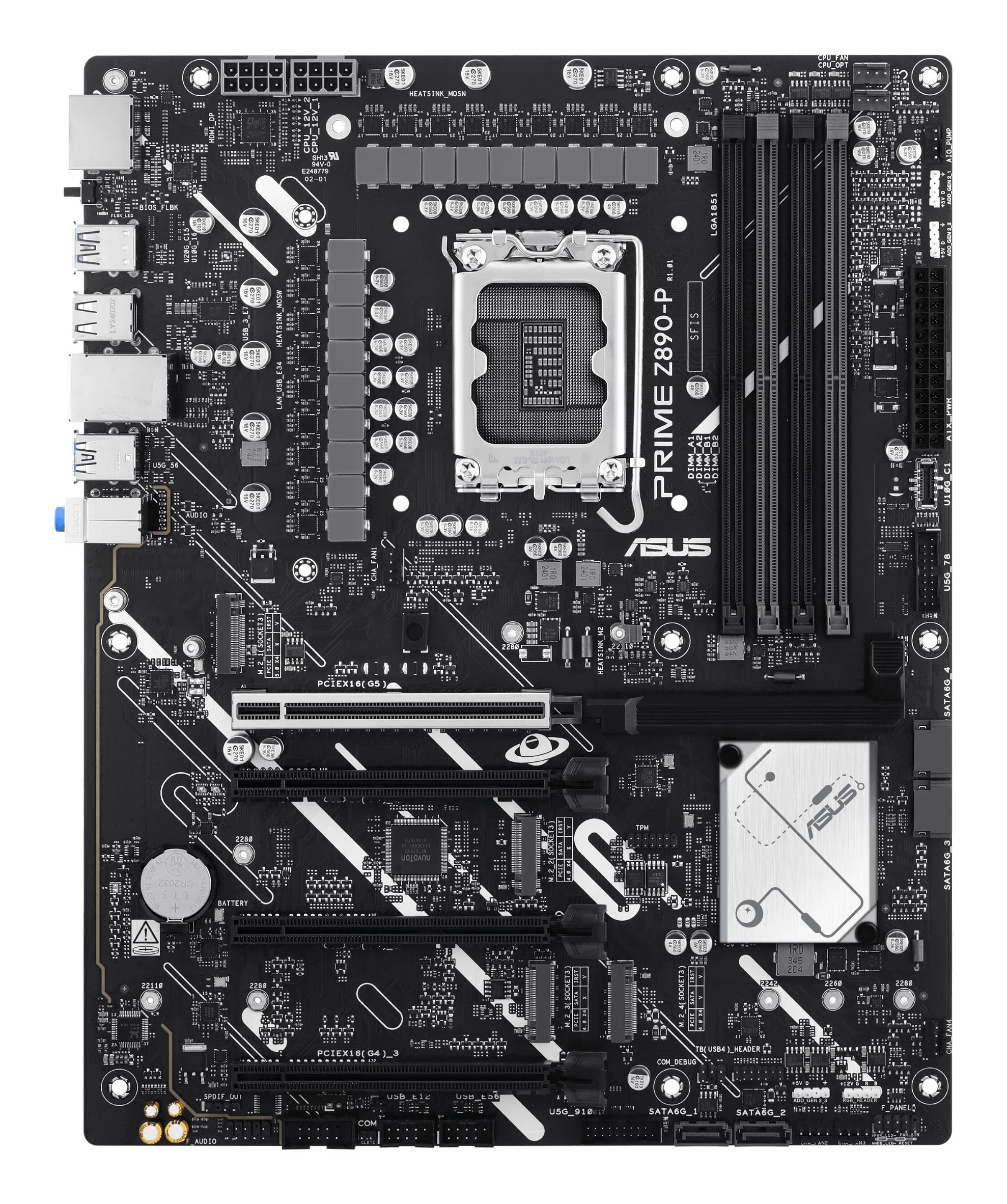 ASUS PRIME Z890-P - Motherboard - micro ATX - LGA1851-Sockel - Z890 Chipsatz - USB-C 3.2 Gen 2x2, USB 3.2 Gen 2, Ansicht 4