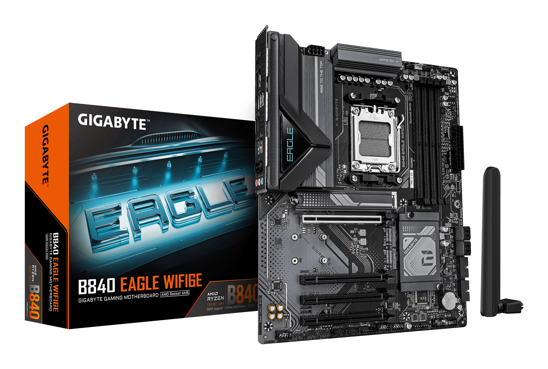 Gigabyte B840 EAGLE WIFI6E - Motherboard - ATX - Socket AM5 - AMD B840 Chipsatz - USB-C 3.2 Gen 1, USB 3.2 Gen 1…, Ansicht 4