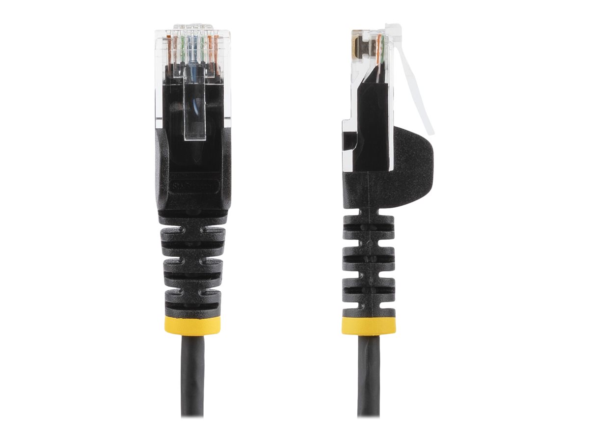 StarTech.com 2m Slim LSZH CAT6 Ethernet Cable, 10 Gigabit Snagless RJ45 100W PoE Patch Cord, CAT 6 10GbE UTP Network Cable w/Strain Relief, Black, ETL, Low Smoke Zero Halogen - Category 6 - 28AWG (N6PAT200CMBKS)