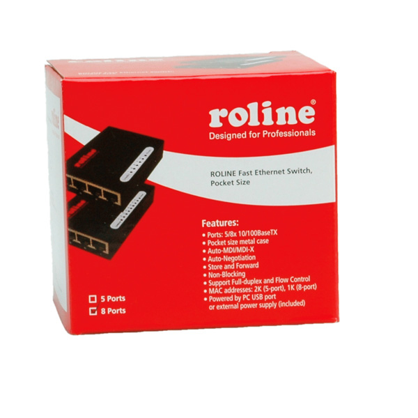 ROLINE Pocket Fast Ethernet Switch - Switch - unmanaged, Ansicht 2