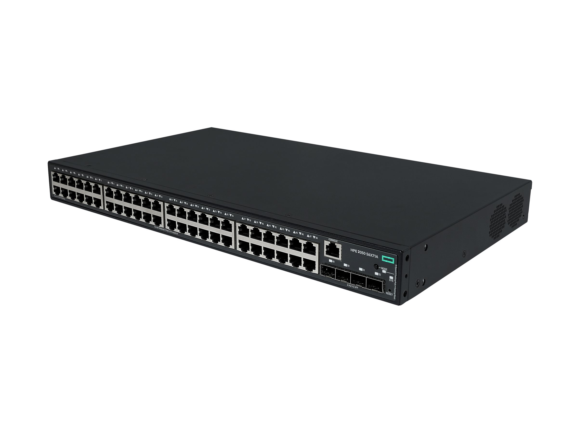 HPE Networking Comware 2050 48p 10/100/1000BASE-T PoE+ 4p SFP 1G/2.5G 410W - Switch - managed - 48 x 10/100/1000Base-T (PoE+)