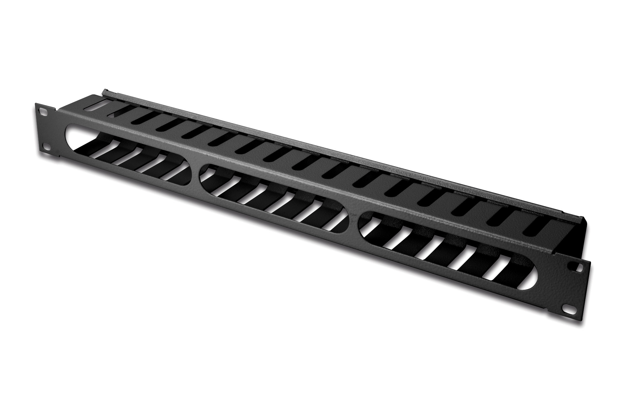 DIGITUS Kabelführungspanel mit abnehmbarer Blende für 483 mm (19)-Schränke, 1HE, Ansicht 3