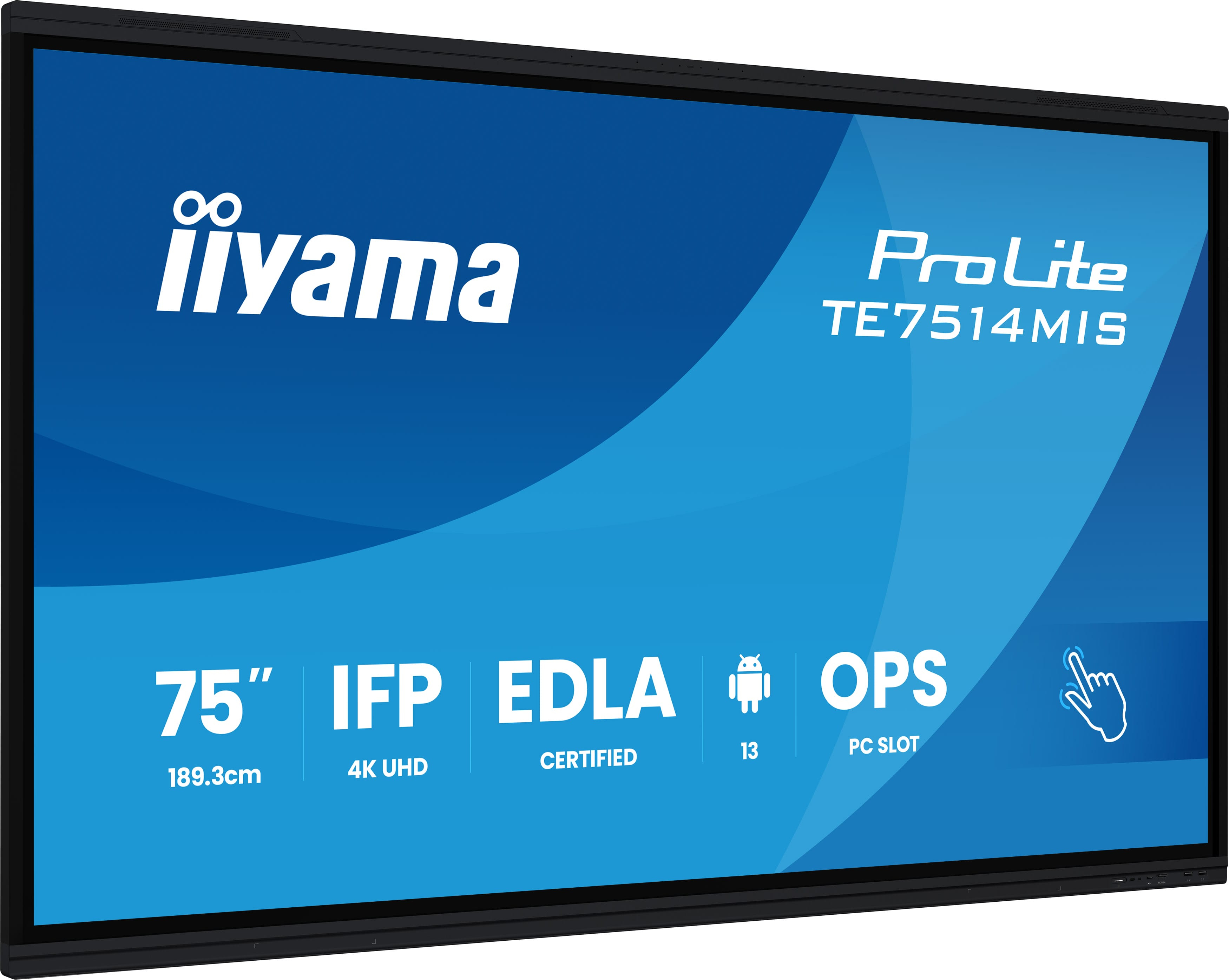 Iiyama 75W LCD IR? 50-Points PureTouch 4K, Ansicht 3