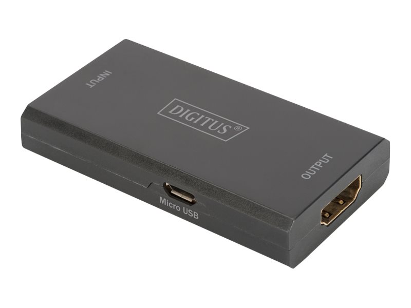 DIGITUS 4K HDMI 2.0 Repeater DS-55900-2 - Erweiterung für Video/Audio - HDMI - 19-poliger HDMI Typ A / 19-poliger HDMI Typ A - bis zu 30 m