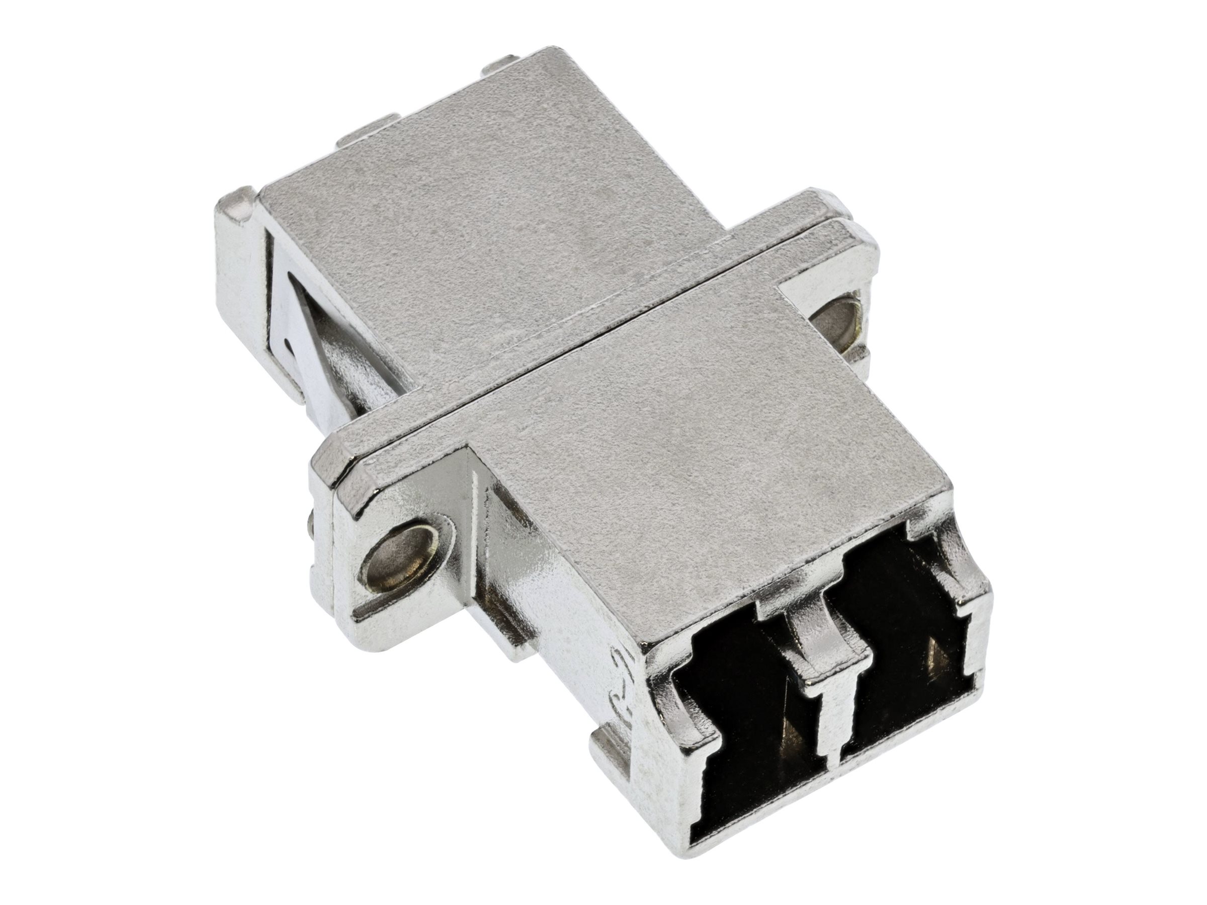 InLine LWL Metall-Kupplung - Duplex LCLC - singlemode - Keramik-Hülse - zum Einbau