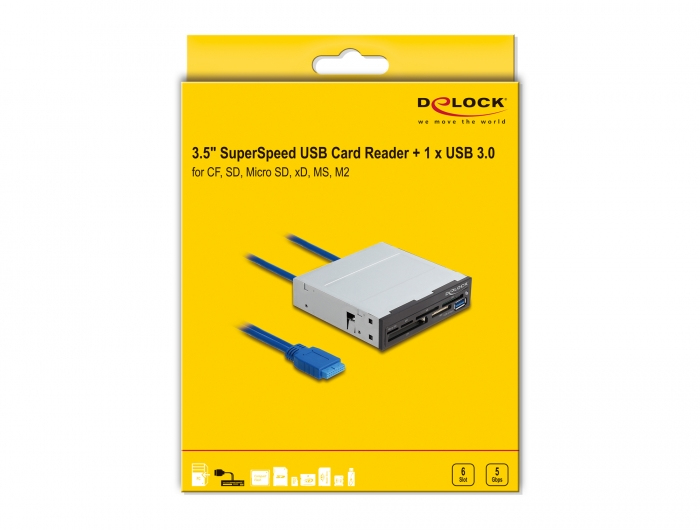 Delock Kartenleser - 8,9 cm (3,5 Zoll) (Multi-Format), Ansicht 4