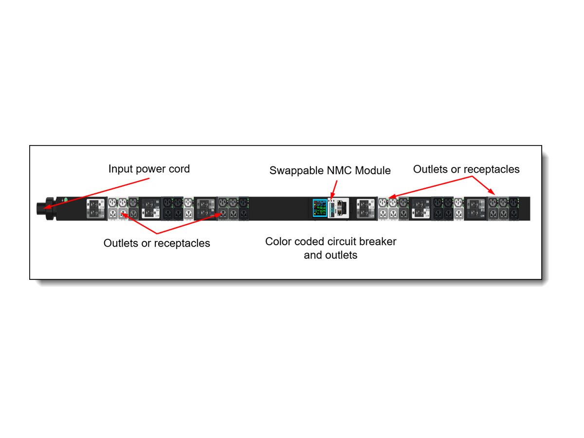 Lenovo Stromverteilungseinheit (Rack - einbaufähig) - geschaltet und überwacht - Wechselstrom 200-240 V - 3 Phasen - Ethernet 10/100/1000 - Eingabe, Eingang IEC 60309 - Ausgangsanschlüsse: 36 (18 x IEC 60320 C13/C15, 18 x IEC 60320 C13/C15/C19)