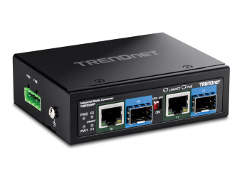 TRENDnet TI-BF22SFP - Version v1.0R - Medienkonverter - 1GbE - 2 Anschlüsse - 2 x RJ-45  2 x SFP (mini-GBIC)