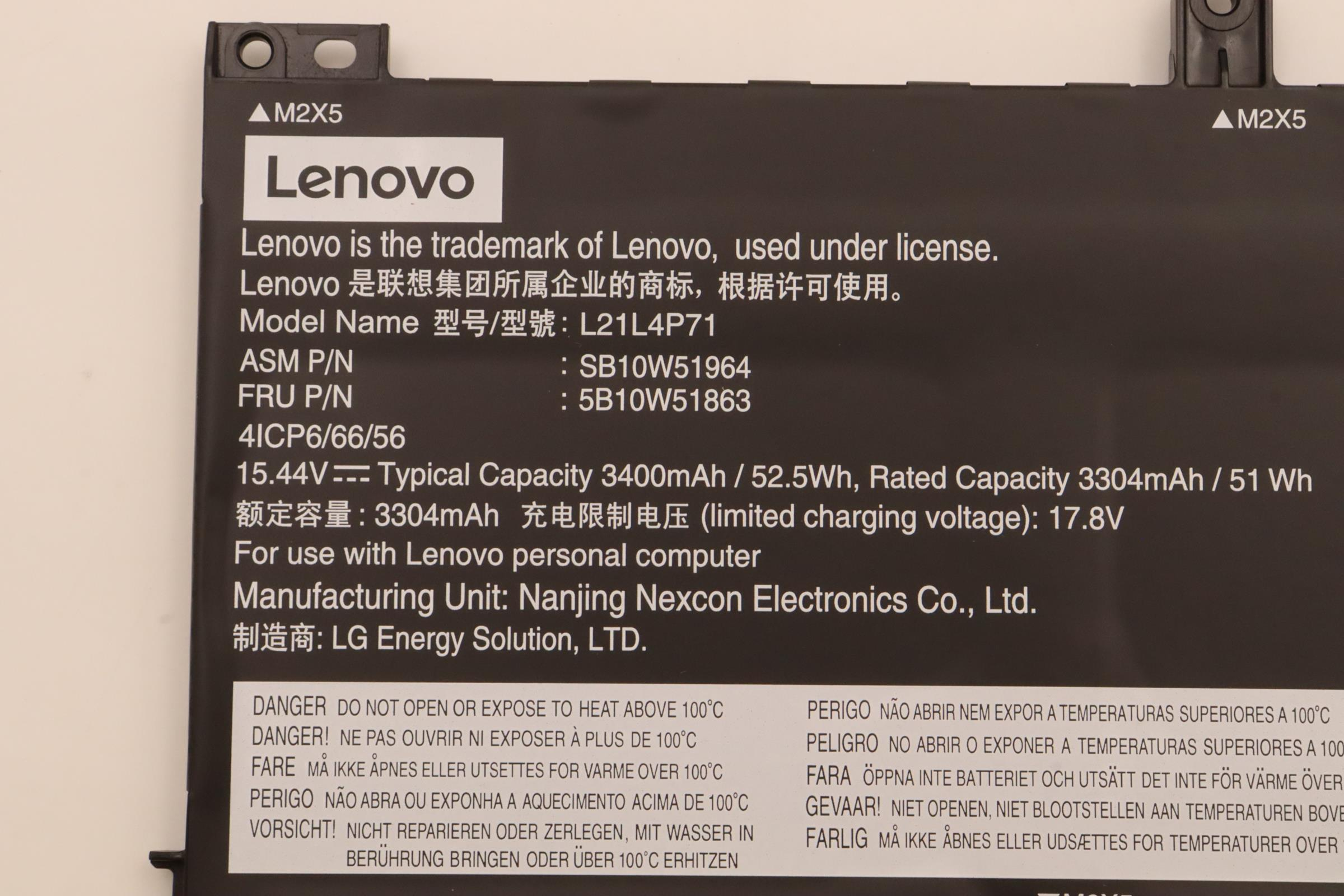 Lenovo Laptop-Batterie - Lithium-Ionen - 4 Zellen, Ansicht 4