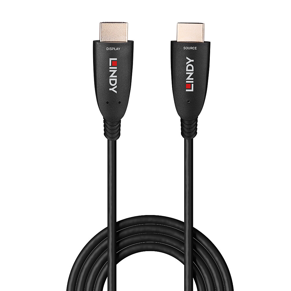 Lindy HDMI-Kabel - HDMI männlich zu HDMI männlich - 50 m - Glasfaser - Schwarz - unterstützt 8K 60 Hz (7680 x 4320), Ansicht 2