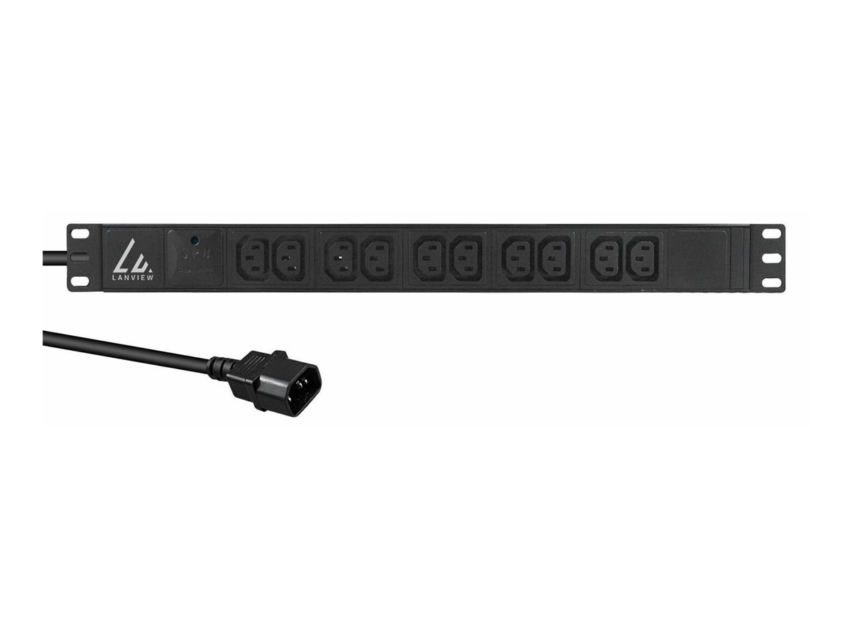 Lanview 19´´ 10-way c13 outlets with 2-meter 3G1.5mm2 cable, Ansicht 2