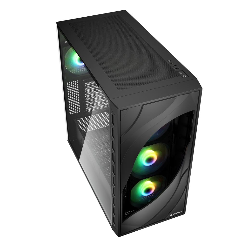 Sharkoon Rebel C80G RGB ATX Black schwarz, Ansicht 4