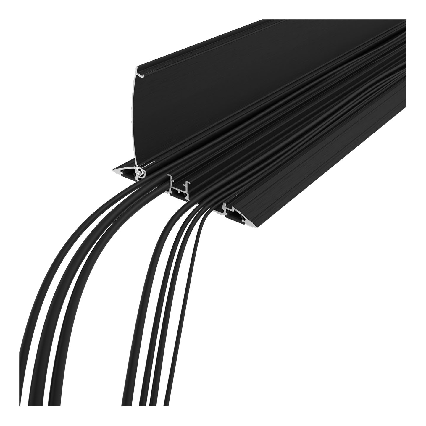 Dataflex Addit Kabelschutz 150cm gerade schwarz, Ansicht 2