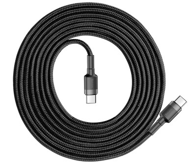 Baseus Cafule USB-C for USB-C QC 3.0 PD 3A 60W 2 m - Grey/Black - Kabel - Digital/Daten, Ansicht 4
