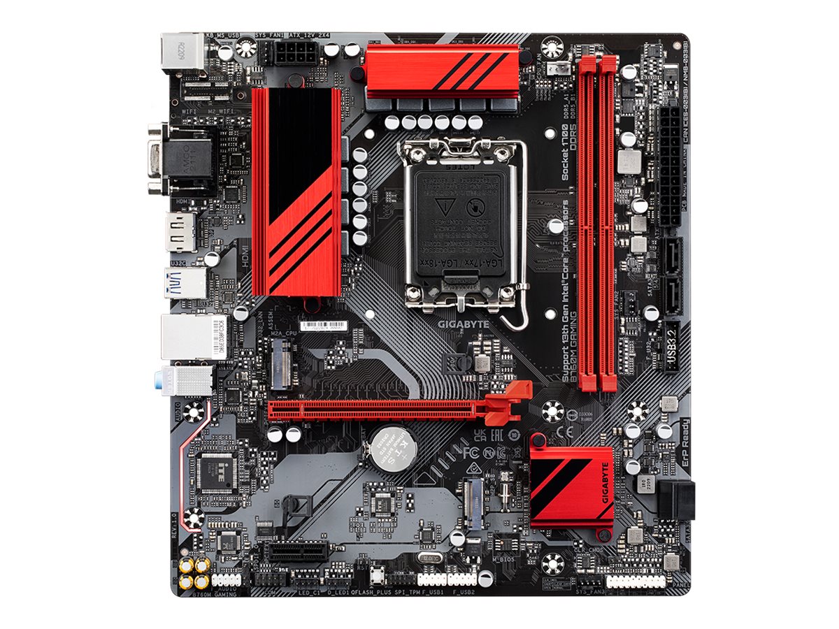 Gigabyte B760M GAMING - 1.0 - Motherboard - micro ATX - LGA1700-Sockel - B760 Chipsatz - USB-C 3.2 Gen 1 USB 3.2 Gen 1 - 2.5 Gigabit LAN - Onboard-Grafik (CPU erforderlich)