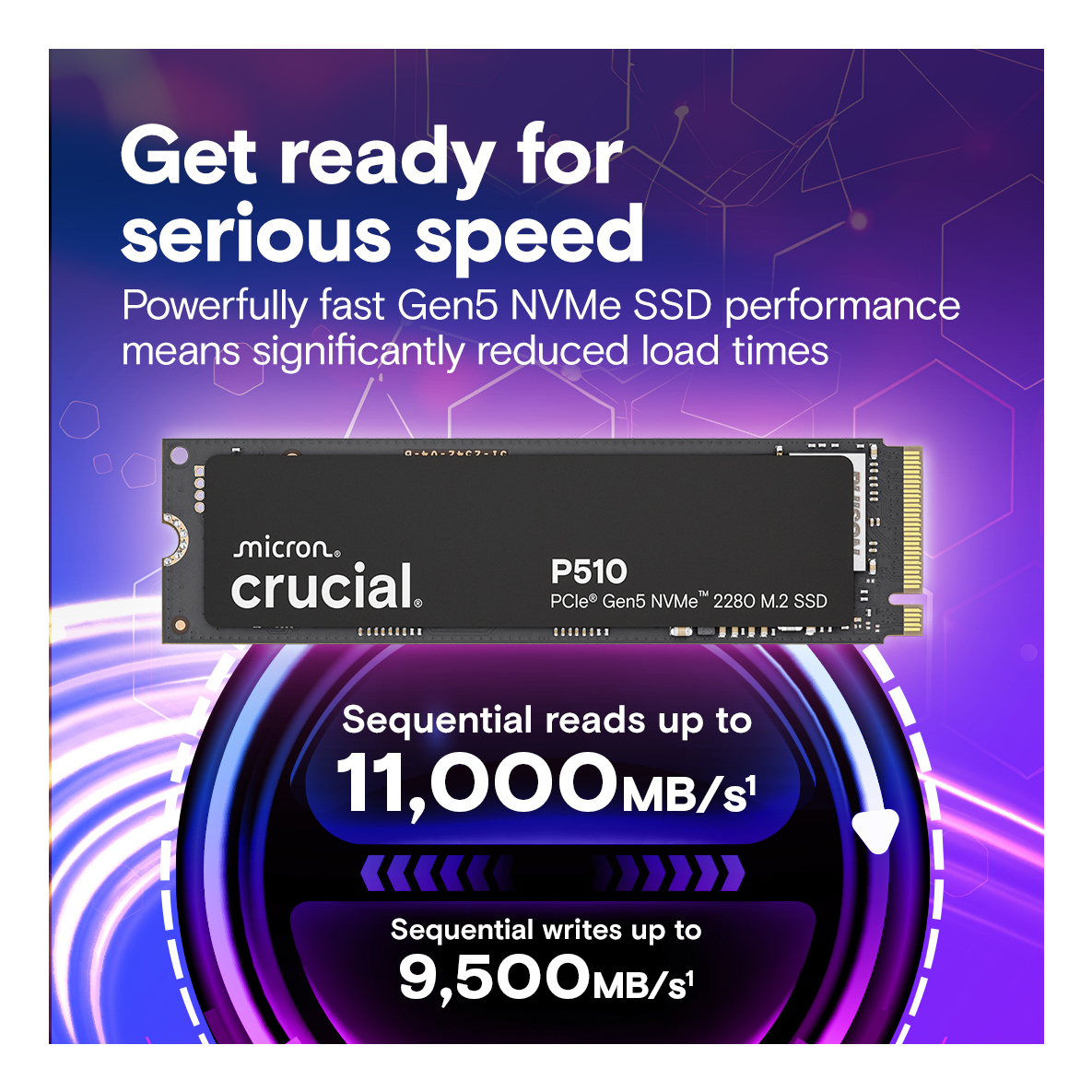 Crucial P510 - SSD - 2 TB - intern - M.2 2280 - PCI Express 5.0 x4 (NVMe), Ansicht 2