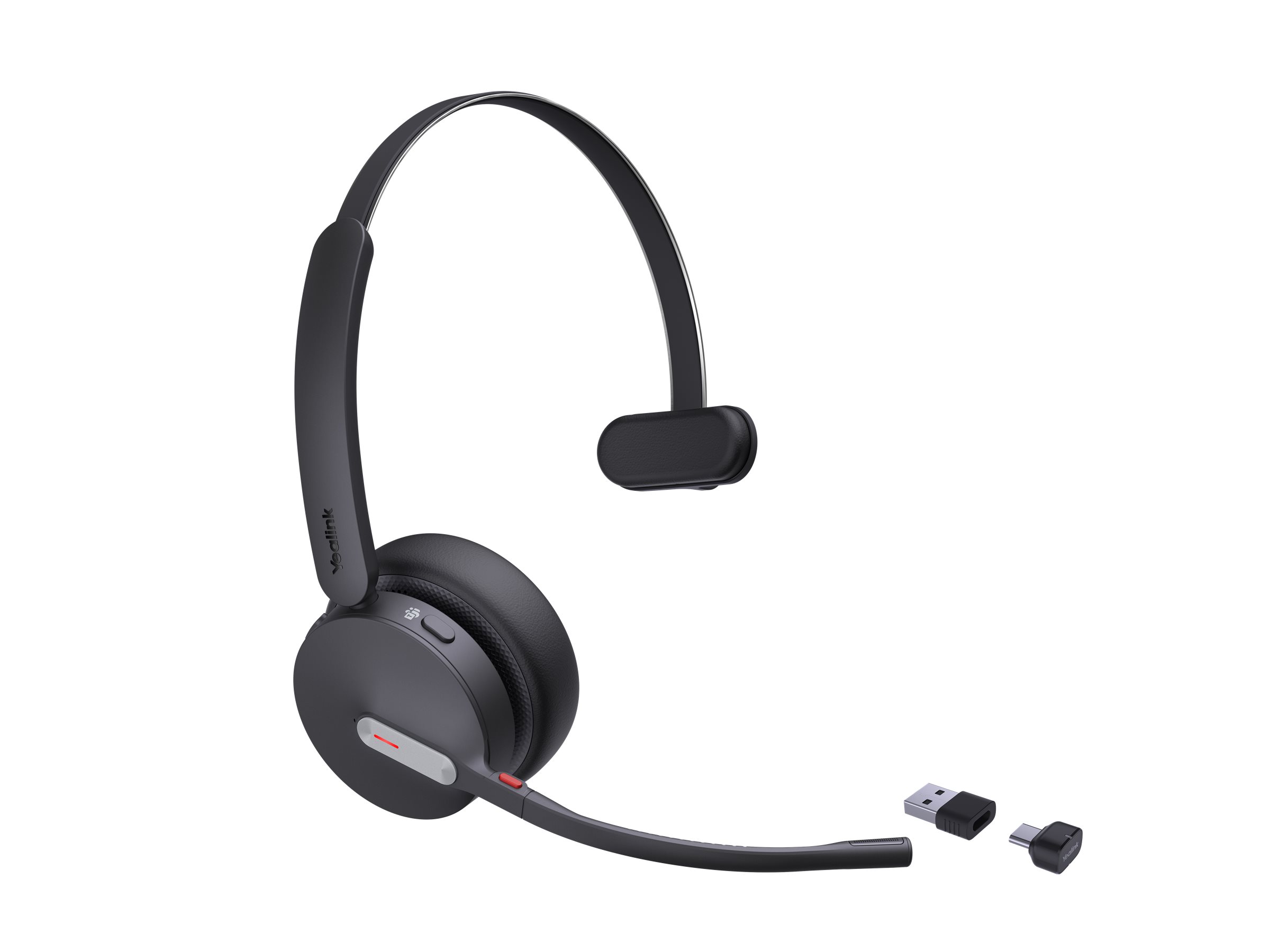 Yealink BH70 Mono - Headset - On-Ear - Bluetooth - USB-C via Bluetooth - Schwarz - Zertifiziert für Microsoft Teams, Ansicht 4