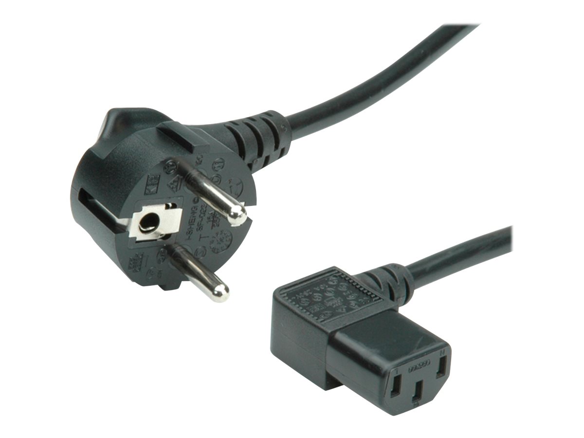 VALUE Stromkabel - power IEC 60320 C13 zu power CEE 7/7 (M)