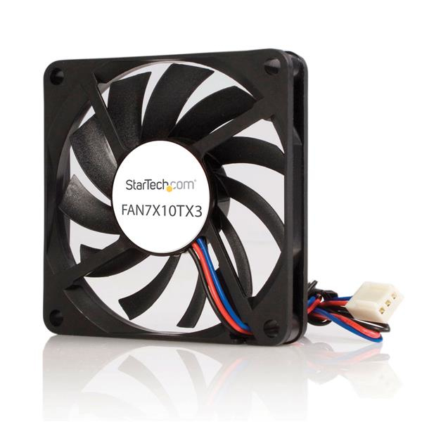 StarTech.com 70mm Gehäuselüfter - Lüfter 7cm für PC Gehäuse mit 3-pin Molex Stecker (70mmx70mmx10mm), Ansicht 4