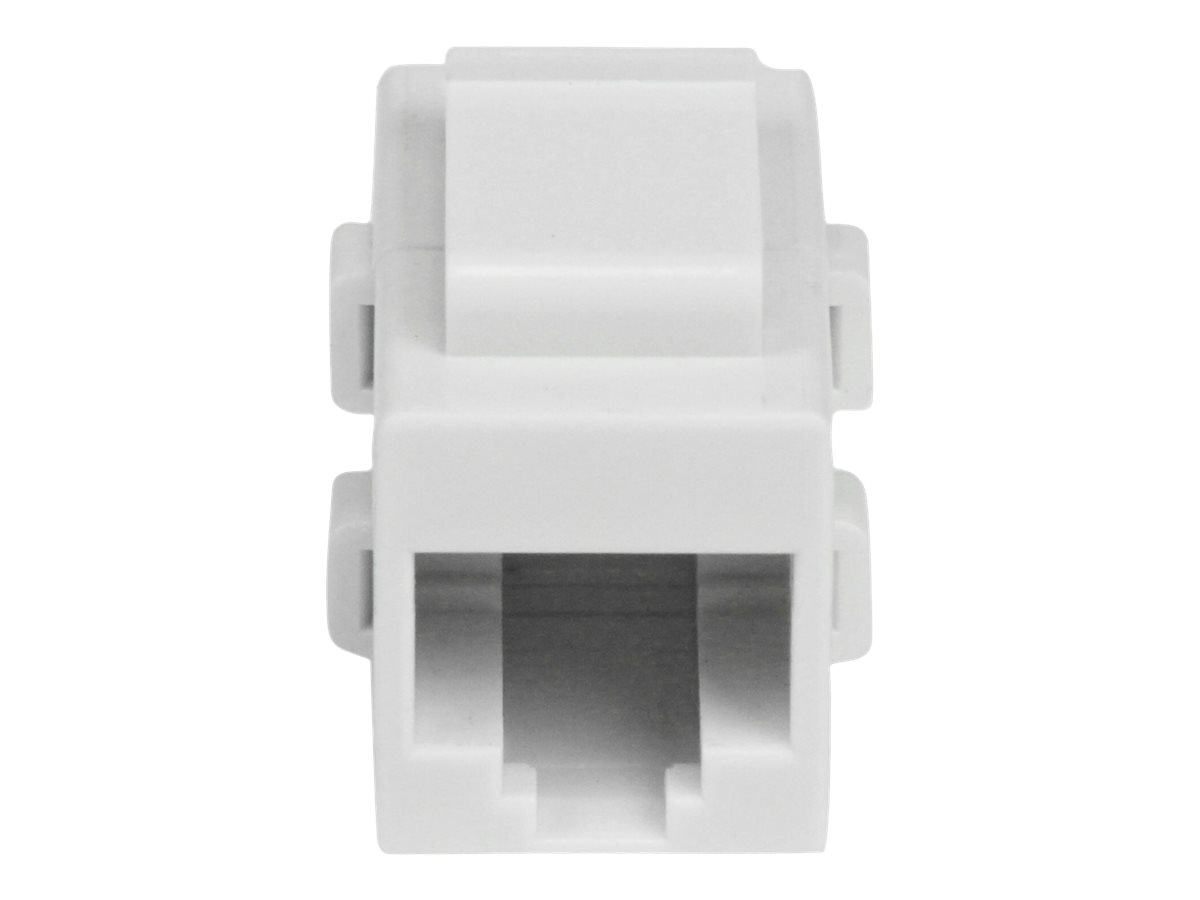 StarTech.com White Cat 6 RJ45 Keystone Jack Network Coupler F/F - RJ45 Coupler - Cat6 Coupler - F/F Cat6 Keystone Jack White Modular (C6KEYCOUPLWH)