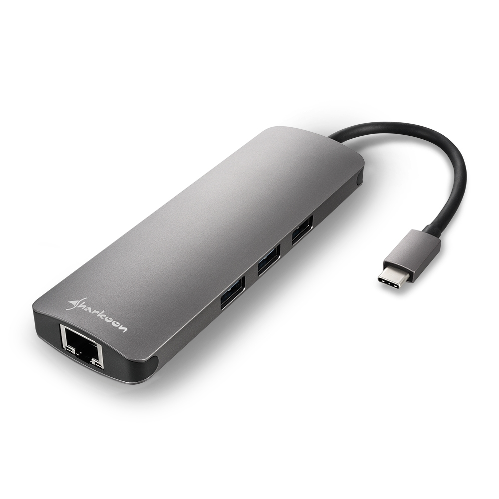 Sharkoon USB 3.0 Type C Combo Adapter - Dockingstation, Ansicht 2