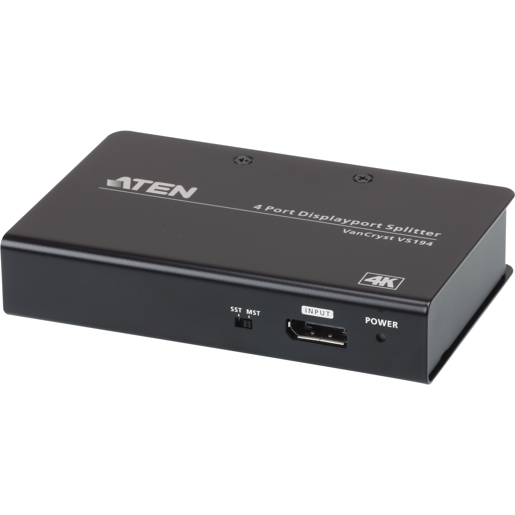 ATEN 4-Port True 4K DisplayPort Splitter - DisplayPort - 4x DisplayPort - 4096 x 2160 Pixel - Schwarz - Metall - 4K Ultra HD