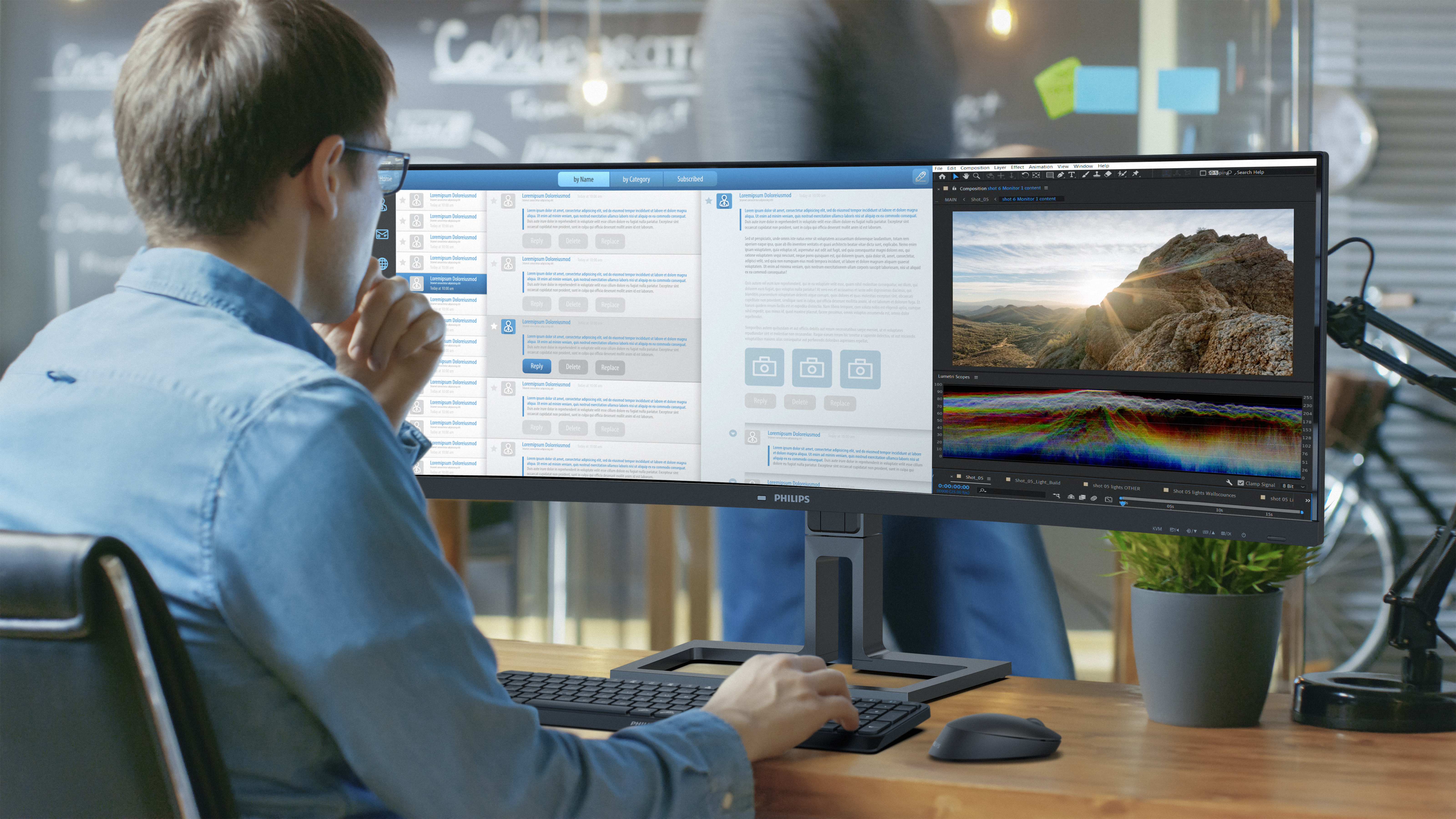 Philips 45B1U6900C - 6000 series - LED-Monitor - gebogen - 114.3 cm (45), Ansicht 2