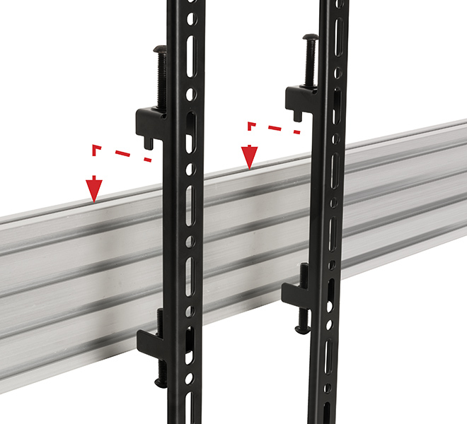 B-TECH BT8390-VESA400F - Flachbildschirm-Montagearm - Schwarz - 70 kg - Schiene - 177,8 cm (70) - 106,7 cm (42), Ansicht 4