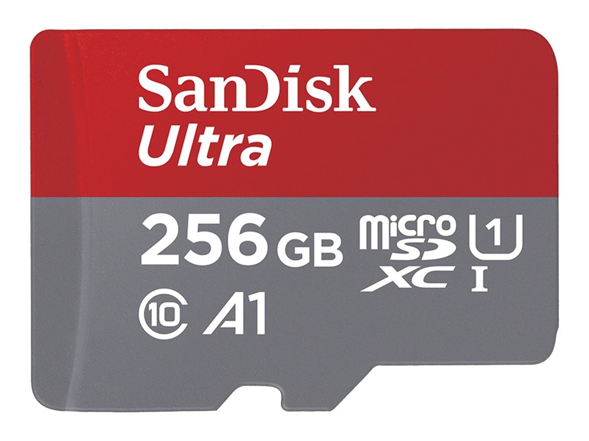 SanDisk Ultra - Flash-Speicherkarte - 256 GB - A1 / UHS Class 1 / Class10 - microSDXC UHS-I
