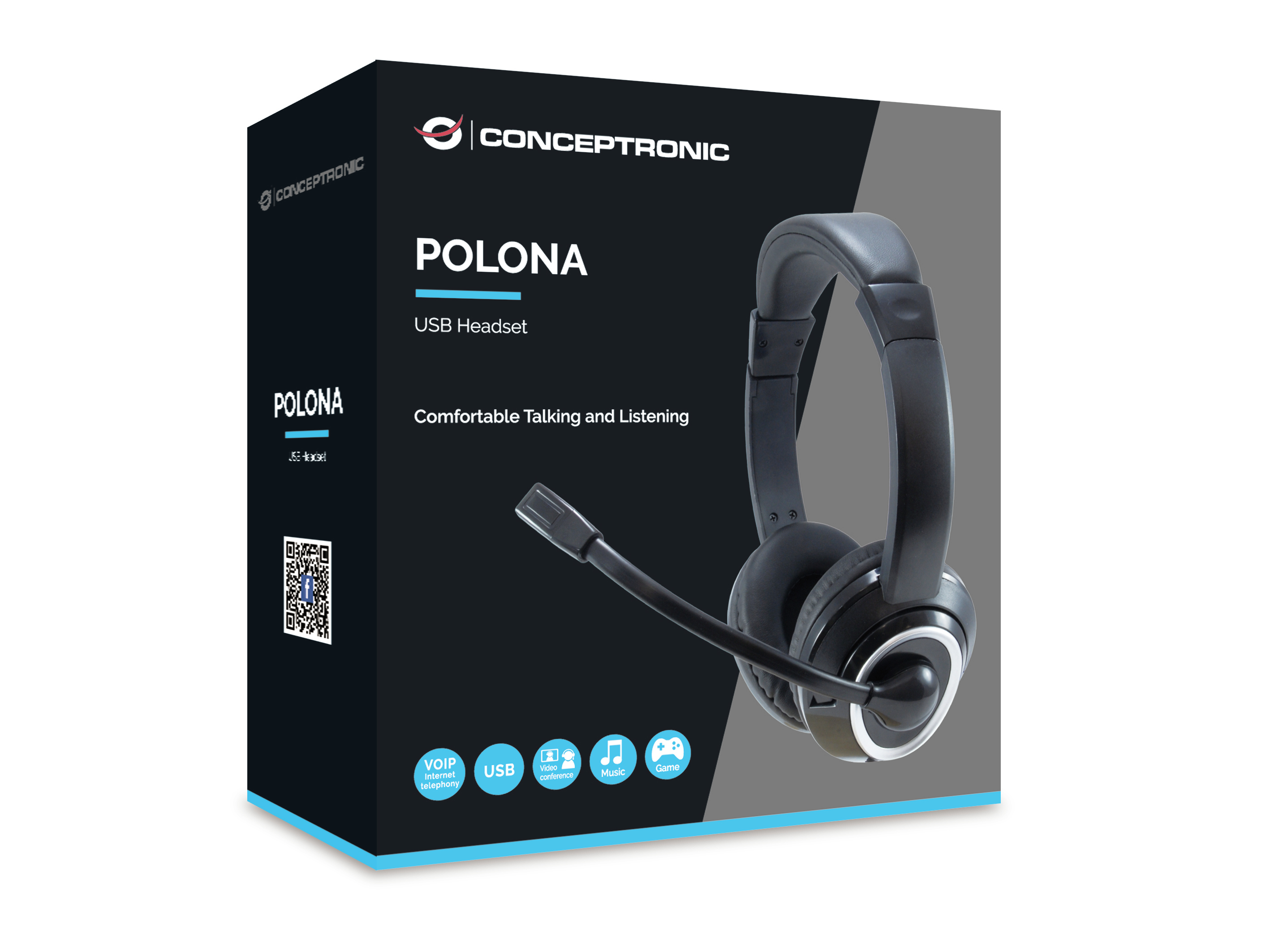 Conceptronic Polona POLONA01B - Headset - ohrumschließend, Ansicht 4