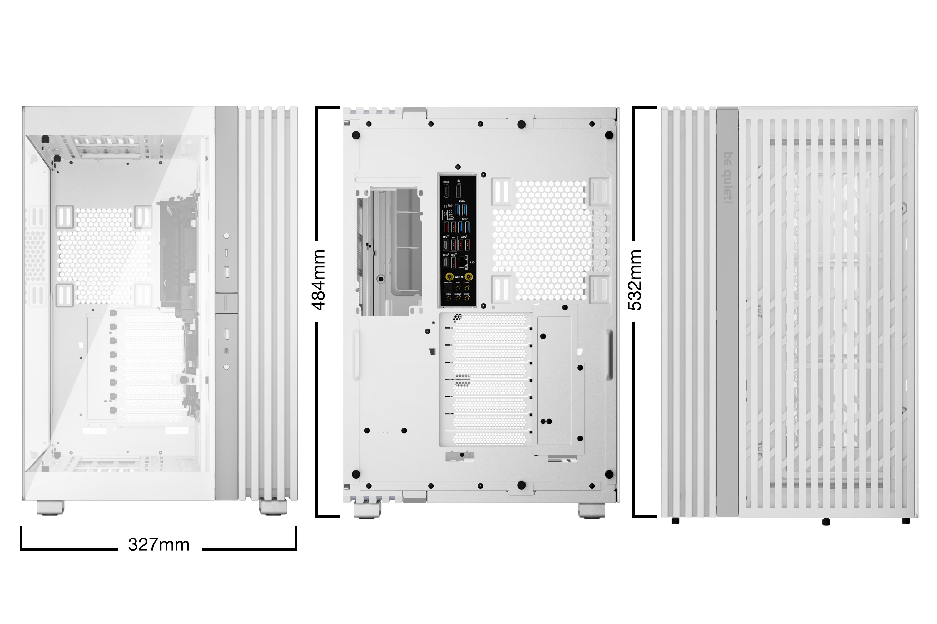 Be Quiet! Light Base 900 DX - FT - E-ATX - Seitenteil mit Fenster (Glas), Ansicht 3