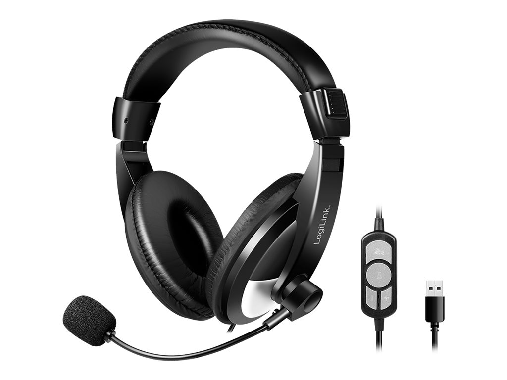 LogiLink Headset - ohrumschließend - kabelgebunden