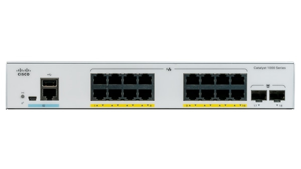Cisco Catalyst 1000-16T-2G-L - Switch - managed - 16 x 10/100/1000 + 2 x Gigabit SFP (Uplink)