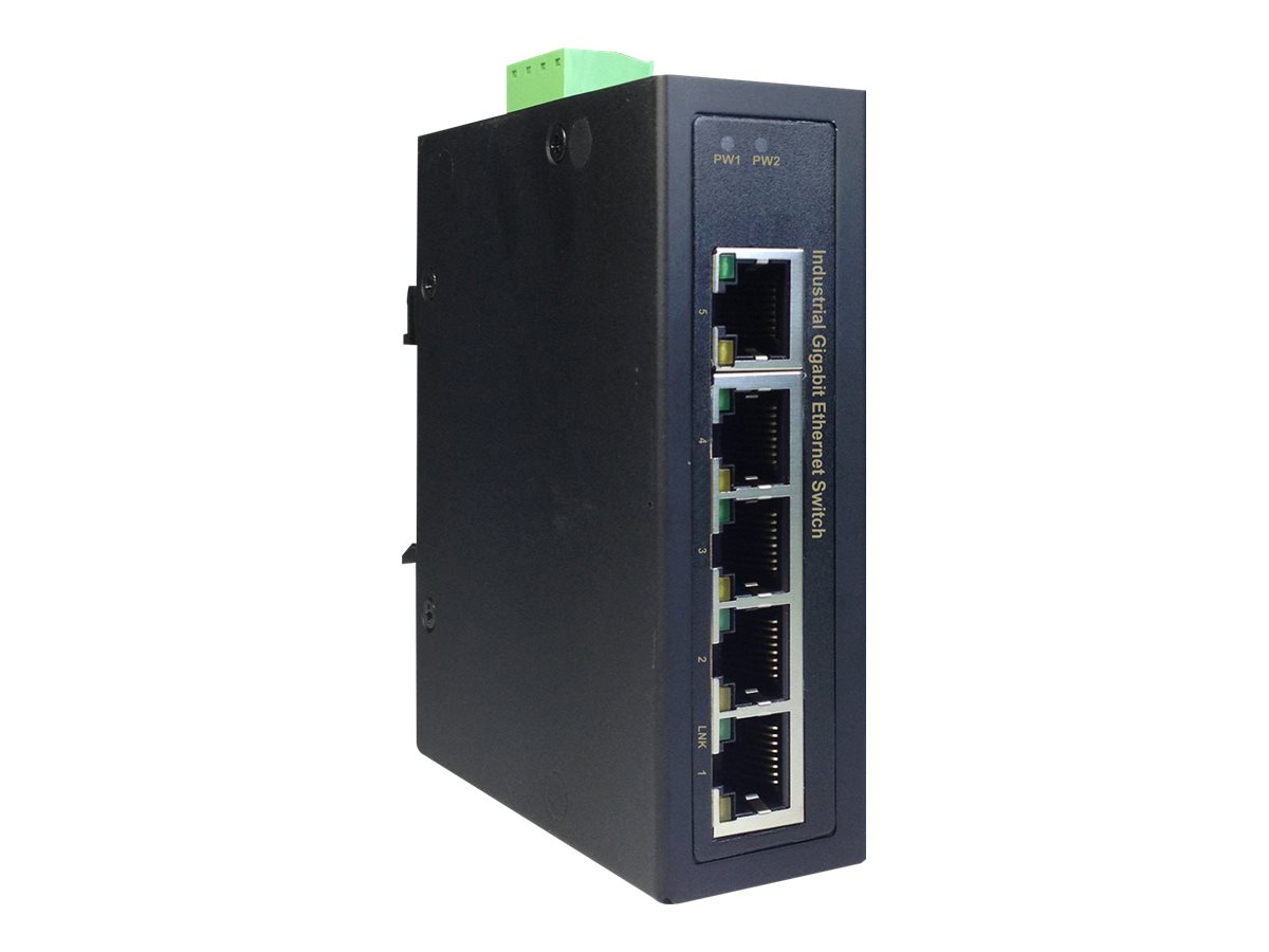 DIGITUS 5 Port Gigabit Ethernet Netzwerk Switch,Industrial, Unmanaged