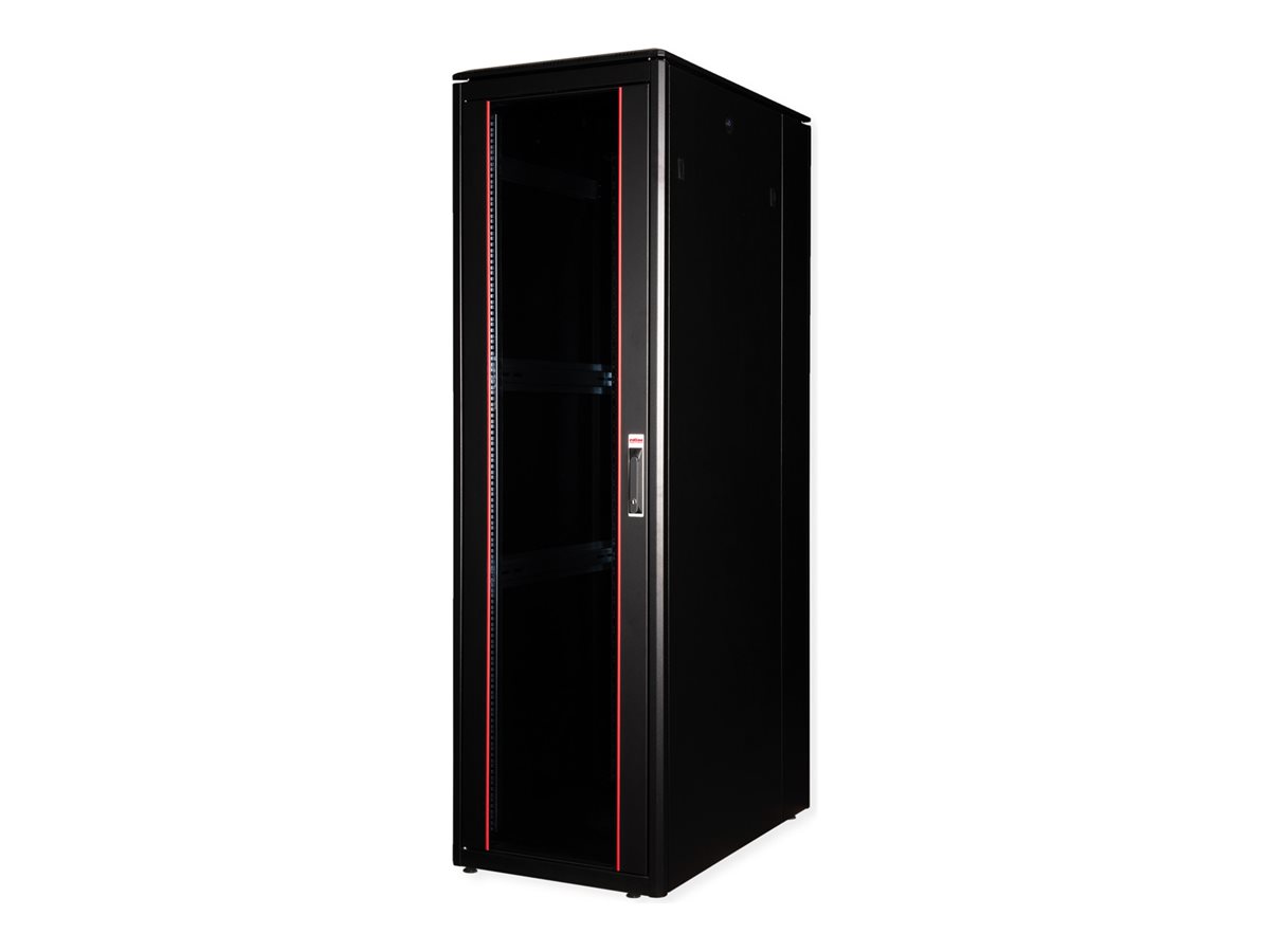 ROLINE 19 Zoll Netzwerkschrank Pro 42 HE 600x1000 BxT Glastür schwarz, Ansicht 5