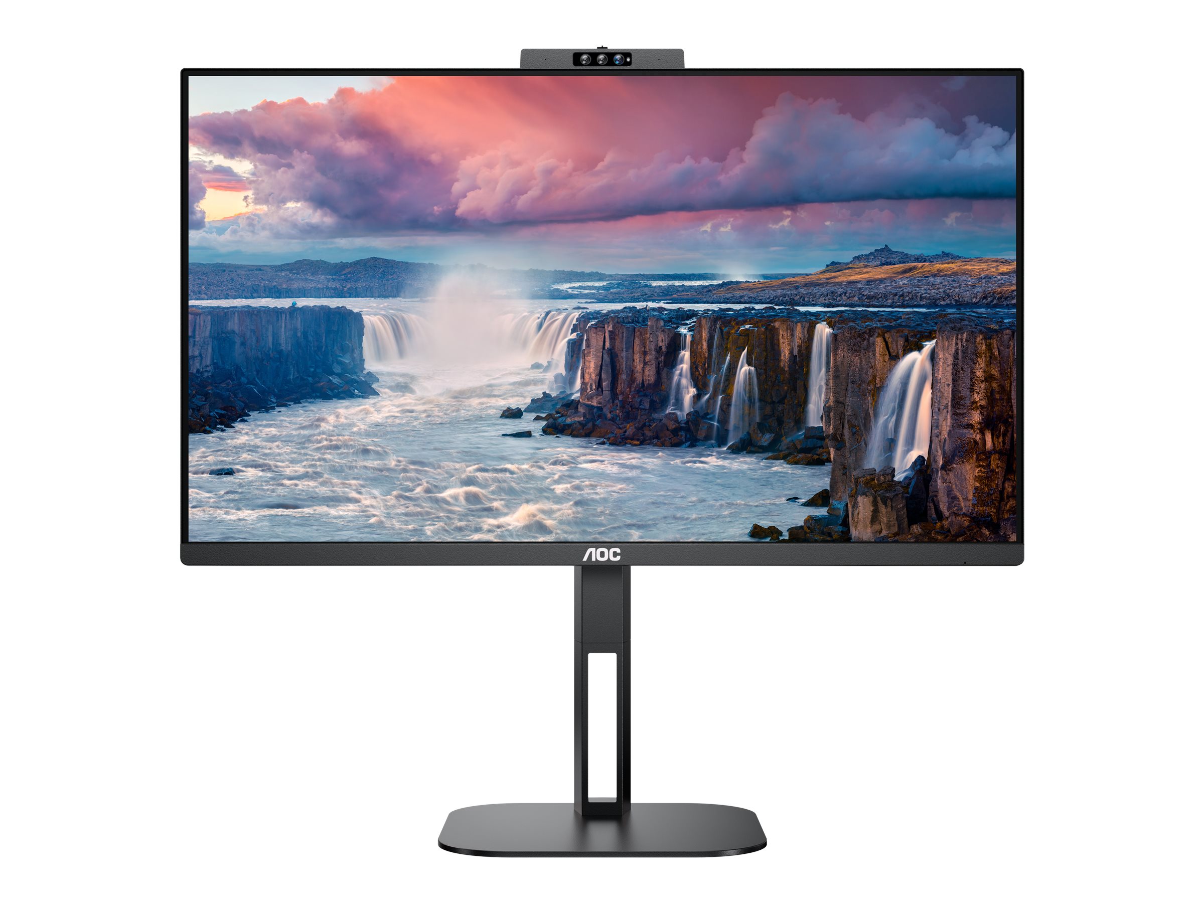 AOC Q27V4EA - LED monitor - 27 - 2560 x 1440 QHD @ 75 Hz - IPS - 250 cd/m²  - 1000:1 - 4 ms - HDMI, DisplayPort - speakers - black