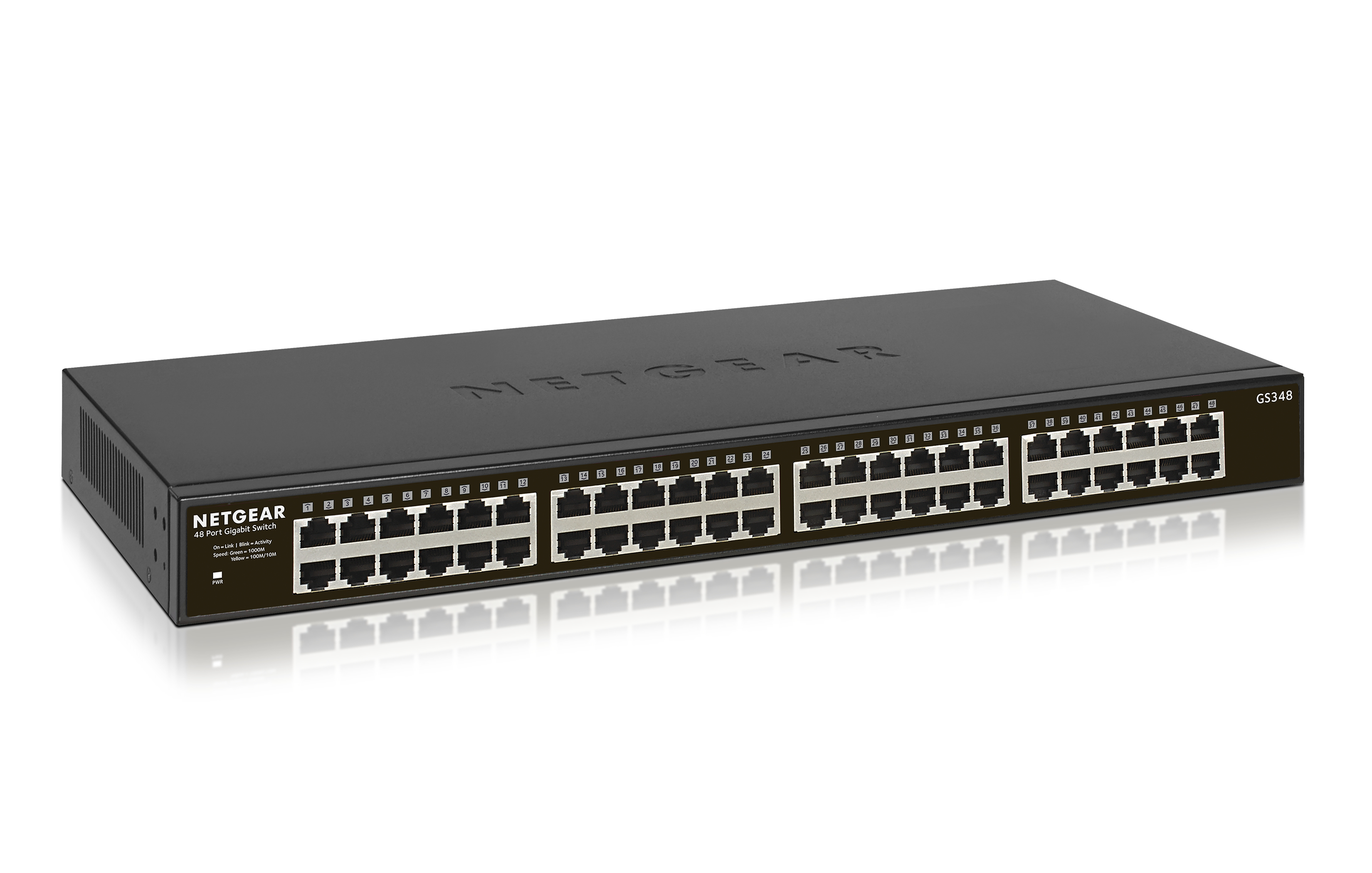Netgear SOHO GS348 - Switch - unmanaged - 48 x 10/100/1000, Ansicht 3