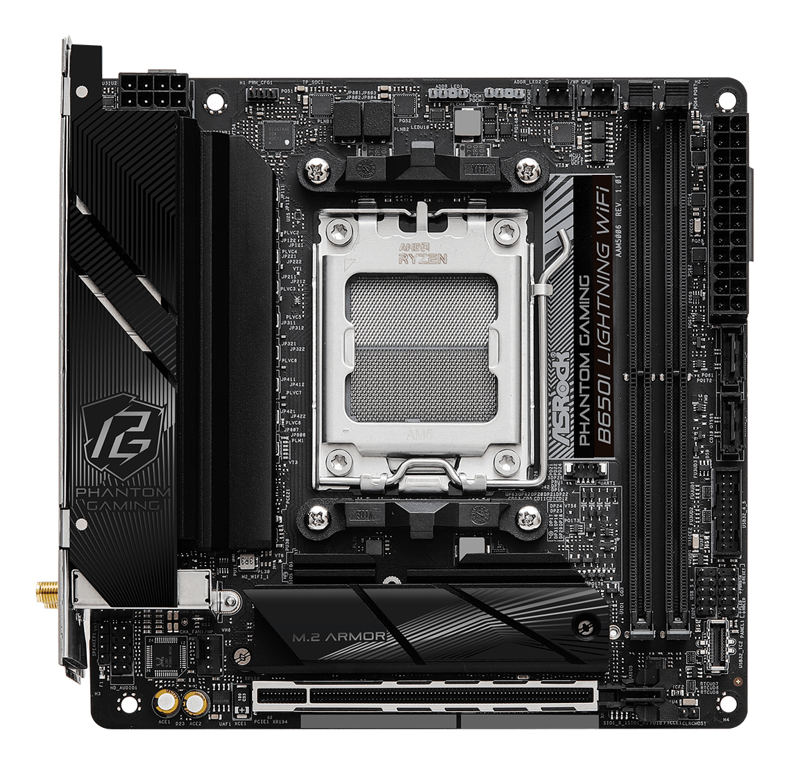 ASRock B650I Lightning WiFi AM5 mITX HDMI DDR5 retail - AMD Sockel AM5 (Ryzen Zen4), Ansicht 3