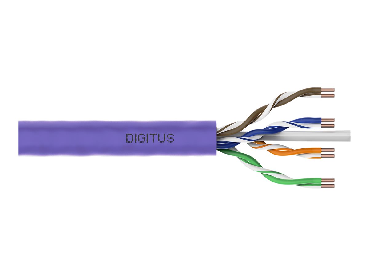DIGITUS CAT 6 U/UTP Datenkabel - Verlegekabel, 100 m, Simplex, Cca (EN 50575)