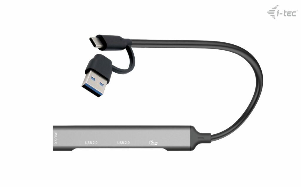i-tec USB-A/USB-C Metal HUB 1x USB-C 3.1+ 3x USB 2.0, Ansicht 4