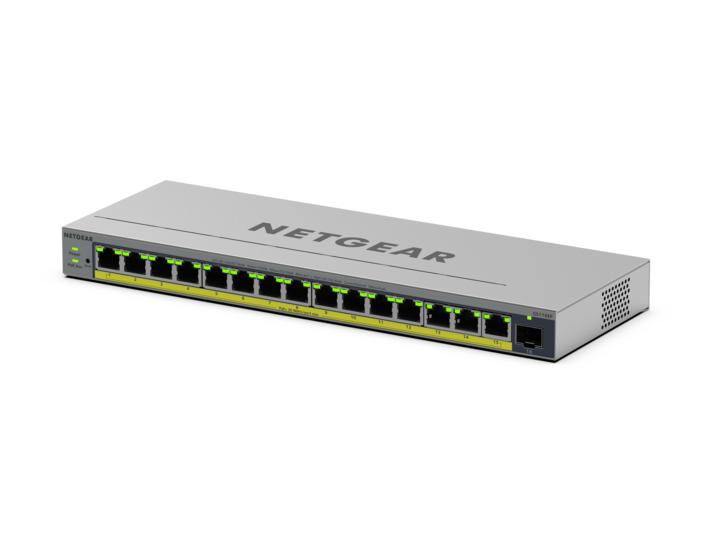 Netgear Easy Smart GS116EP - Switch - L3 - Smart - 1 x 10/100/1000 + 15 x 10/100/1000 (PoE+), Ansicht 4