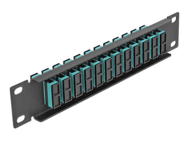 Delock Patch Panel - SC MM X 12 - Schwarz - 1U - 25.4 cm (10)