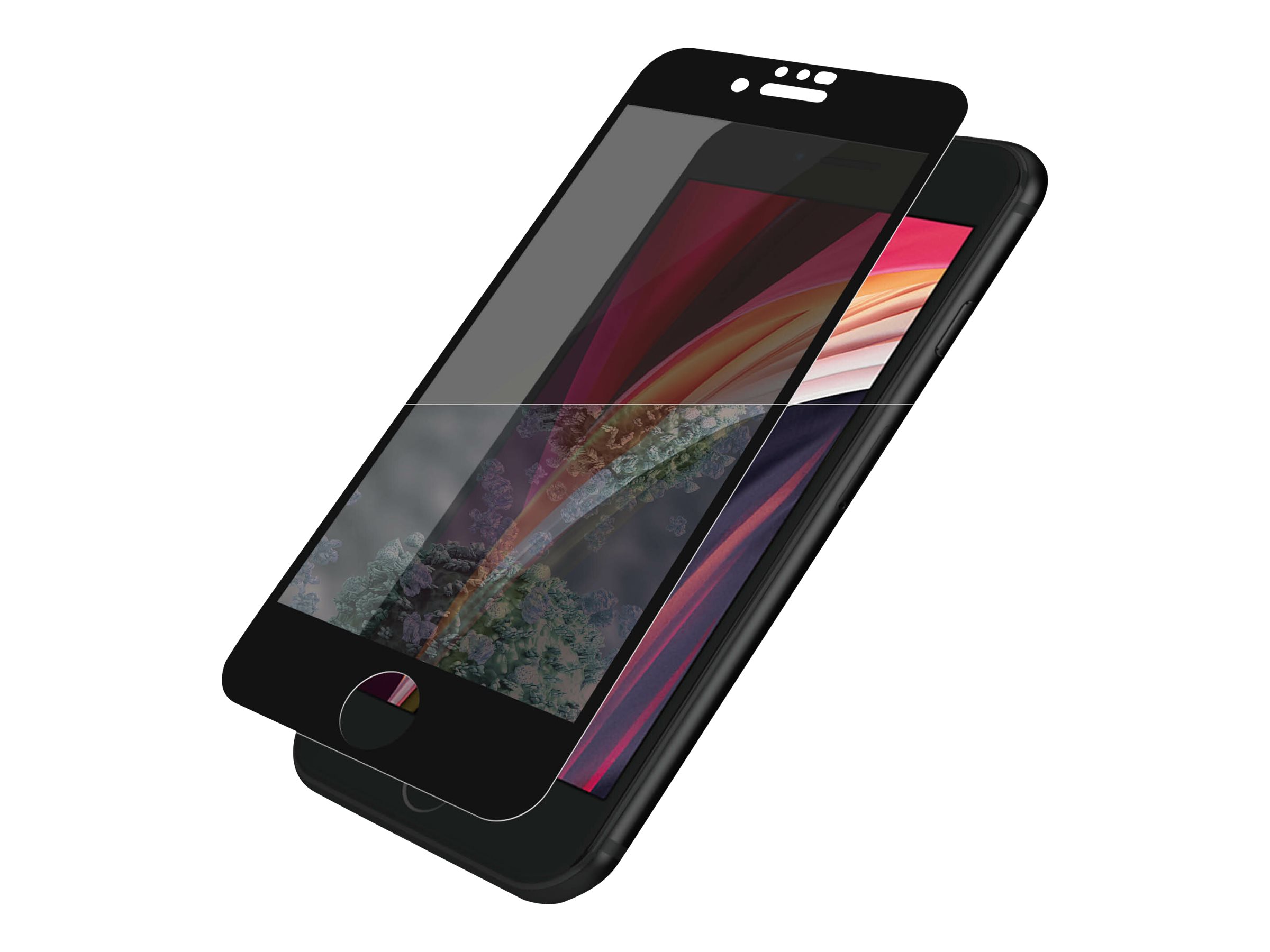 PanzerGlass Black & Case Friendly Privacy - Bildschirmschutz für Handy - Glas - mit Sichtschutzfilter - Schwarz, Ansicht 4