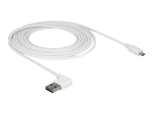 Delock Easy - USB-Kabel - USB (M) linksrechts abgewinkelt umkehrbar bis Micro-USB Typ B (M)