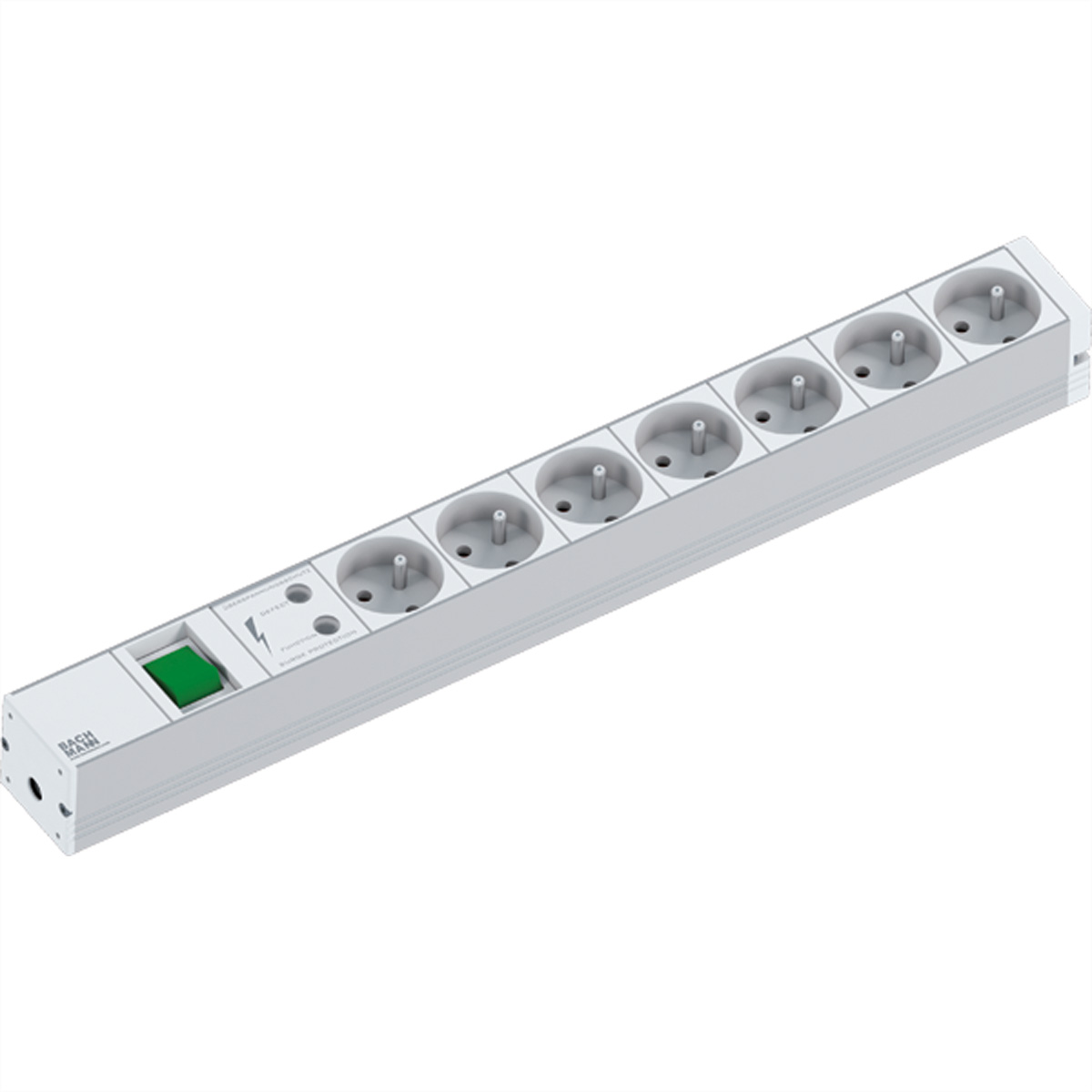 Bachmann Steckdosenleiste (Rack - einbaufähig) - Ausgangsanschlüsse: 7 (CEE 7/5), Ansicht 2