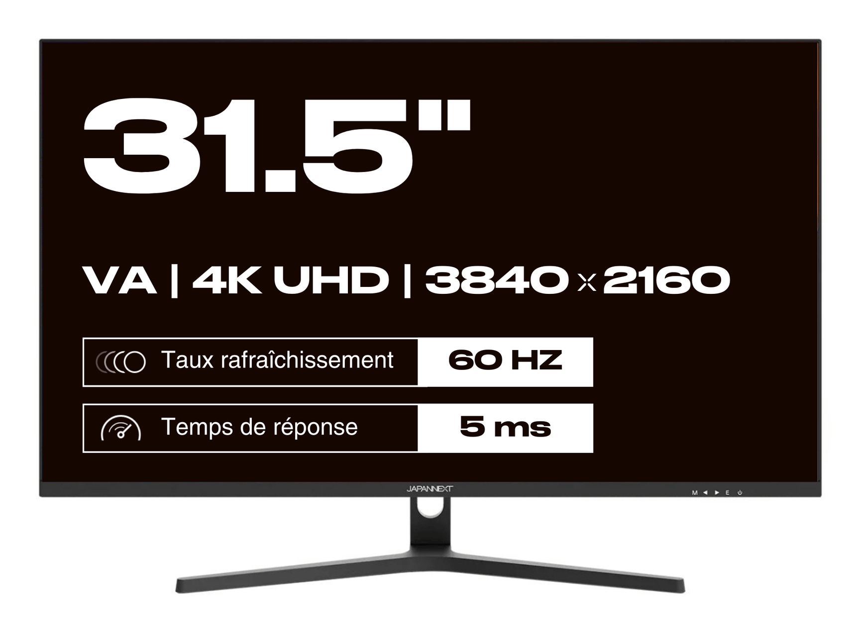 JAPANNEXT 80,0cm (31,5) JN-V315UHDR 16:9 HDMI/DP UHD - Flachbildschirm (TFT/LCD), Ansicht 2