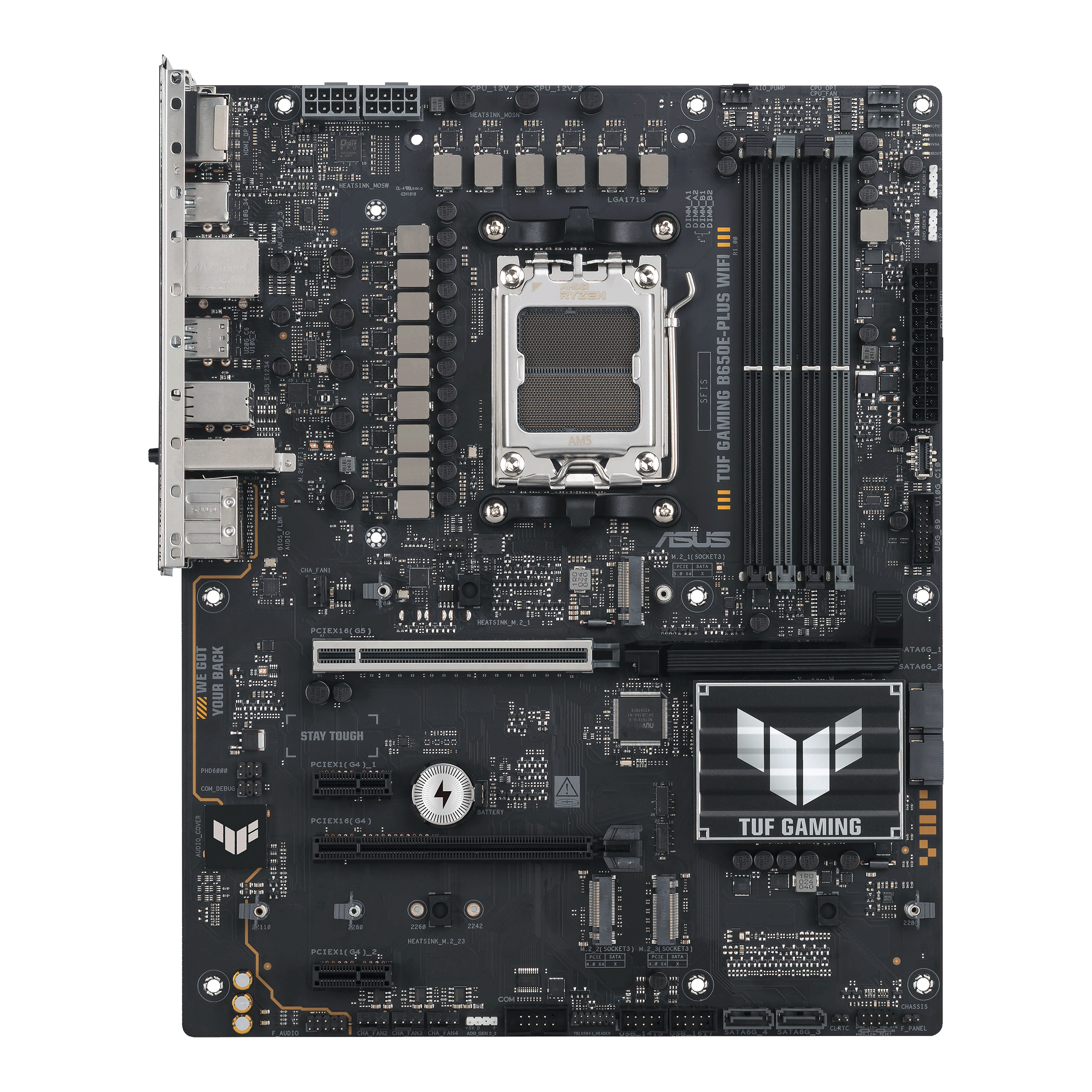 ASUS TUF GAMING B650E-PLUS WIFI - Motherboard - ATX - Socket AM5 - AMD B650 Chipsatz - Wi-Fi 6E, Bluetooth, 2.5 GB LAN, Ansicht 3