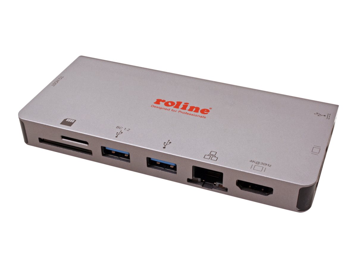 ROLINE Dockingstation - USB-C 3.2 - VGA, HDMI